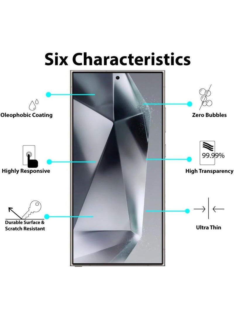 ACLIX Clear Screen Protector For Samsung S24 Ultra, 9h tempered glass screen protector, Ultra HD Glass, Eazy Installation, Anti-Shock Screen, Anti-Scratch Protection - Image 2
