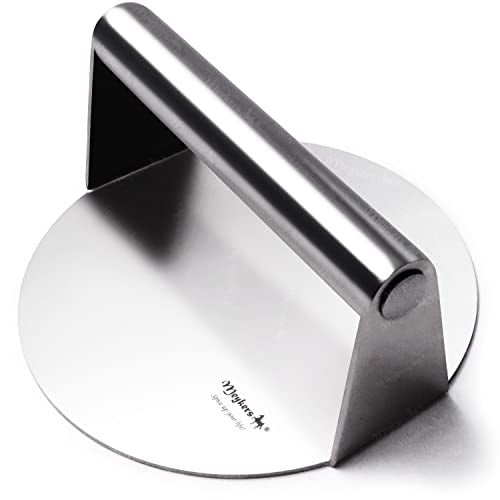 Meykers Smash Burger Press 6.3” Burger Smasher | for Griddle Grill Pan Skillet | Weight Gain Flat Presser Smashburger Maker 304 Stainless Steel | Meat Bacon Sandwich Panini | Tool Kit for BBQ Lover - Image 1
