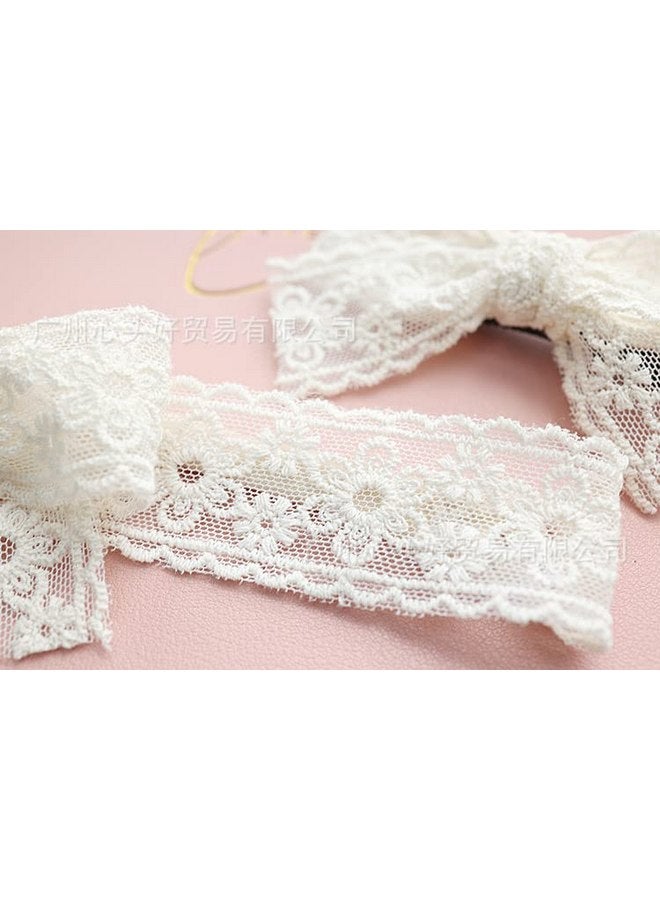 BBTDIN Baby Girls Lace Headband Infant Baptism Hair Band Toddler Lace Bow Headwraps BBG26 (2 Pcs-Set A) - Image 4