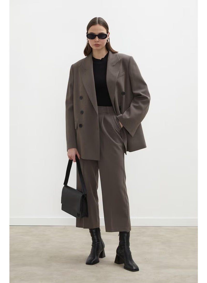Manuka Oversize Double Breasted Blazer Jacket Mink - Image 4