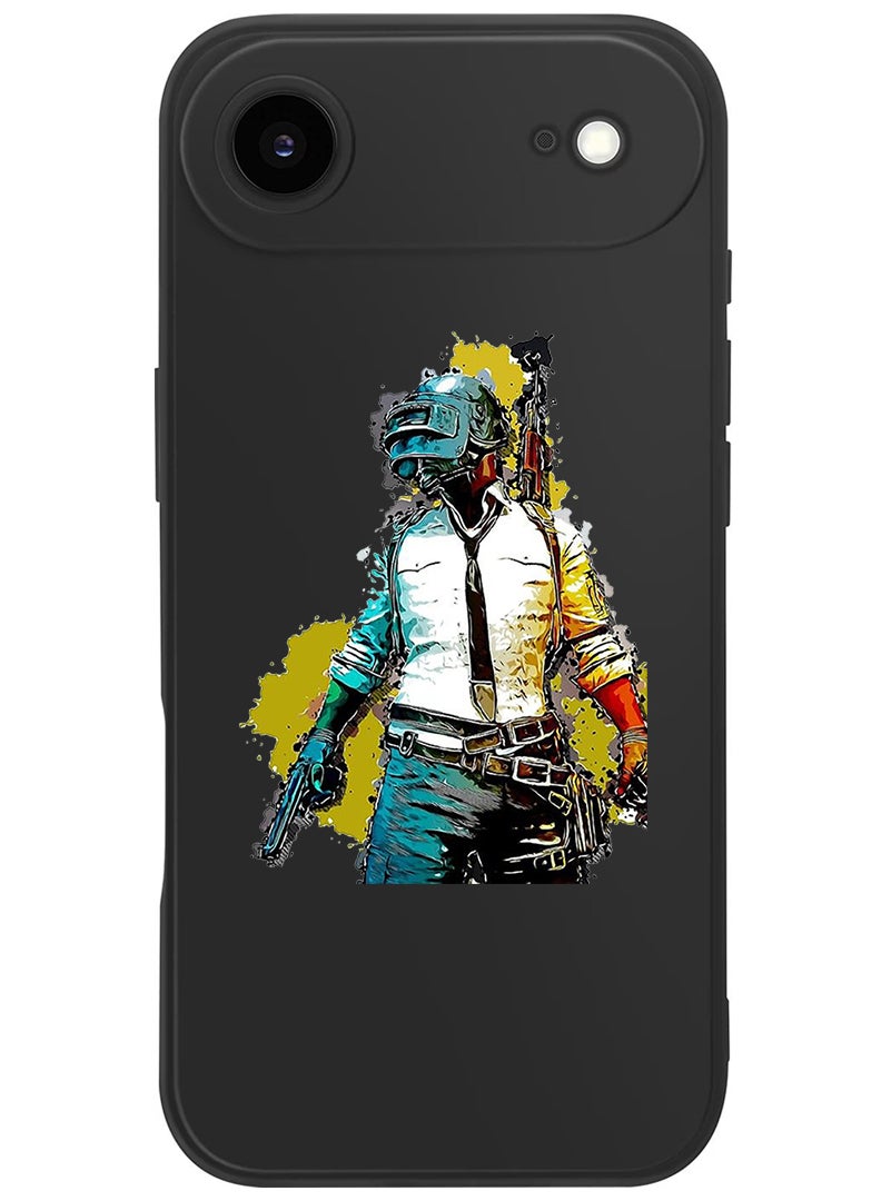 Theodor Protective Slim Fit Case Liquid Silicone Cover with Full Body Protection Anti-Scratch Shockproof Case For Apple iPhone 17 Air (Black) Pubg - Image 1