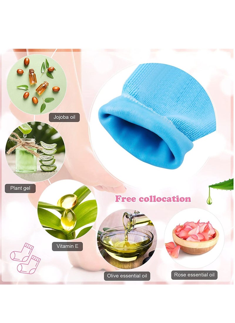 Excefore Moisturizing Socks, 3 Pairs Soft Gel Socks Spa Foot Socks, Lotion Socks, Cracked Feet Skin Care Sock, Dry Soften Lined Sock Gel Moist Socks  - Image 3