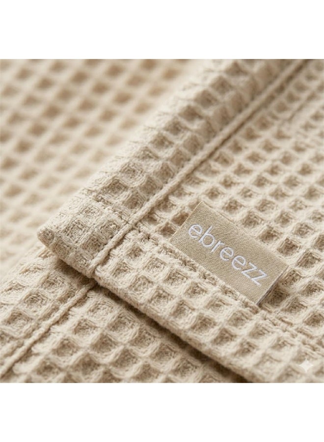 EBREEZZ Premium Waffle Cotton Blanket – 160×230 cm | 280 GSM - Image 3
