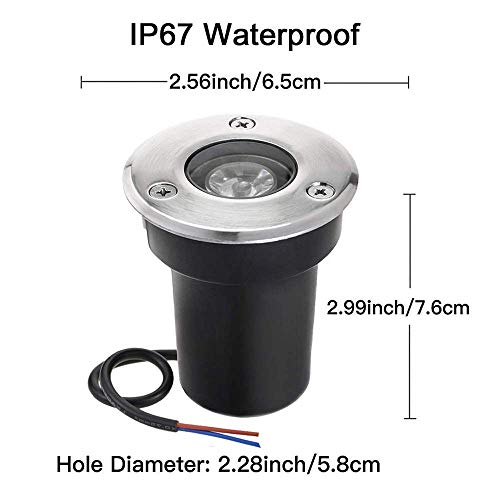 SUNRIVER Low Voltage Landscape Lights,1W Outdoor In-Ground Lights 12V-24V LED Landscape Lighting for Paver, Deck, Step, Garden, IP67 Waterproof (6 Pack Warm White) - Image 4