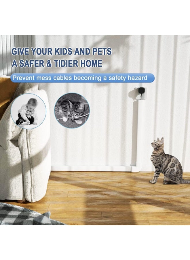 Cable Concealer Cord Cover Raceway Kit on Wall, Wire Hider with Connectors  Adhesive Strips – Upgraded Paintable Cable Cover for TV, Cable Raceway for Home Office, 10 Pcs (40x3x1.5cm) - Image 2