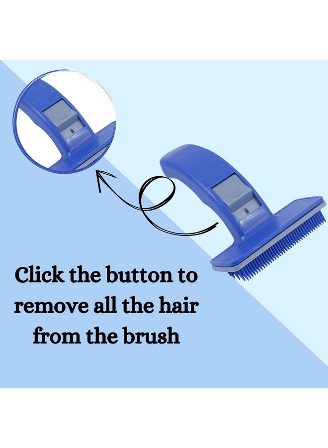 طقم العناية - فرشاة خشبية ذات رأس بيضاوي مزدوج الجوانب + فرشاة بلاستيكية ذات رأس مستطيل مع مفتاح ضغط بحجم كبير | مناسبة للكلاب والقطط من جميع أحجام السلالات - Image 5