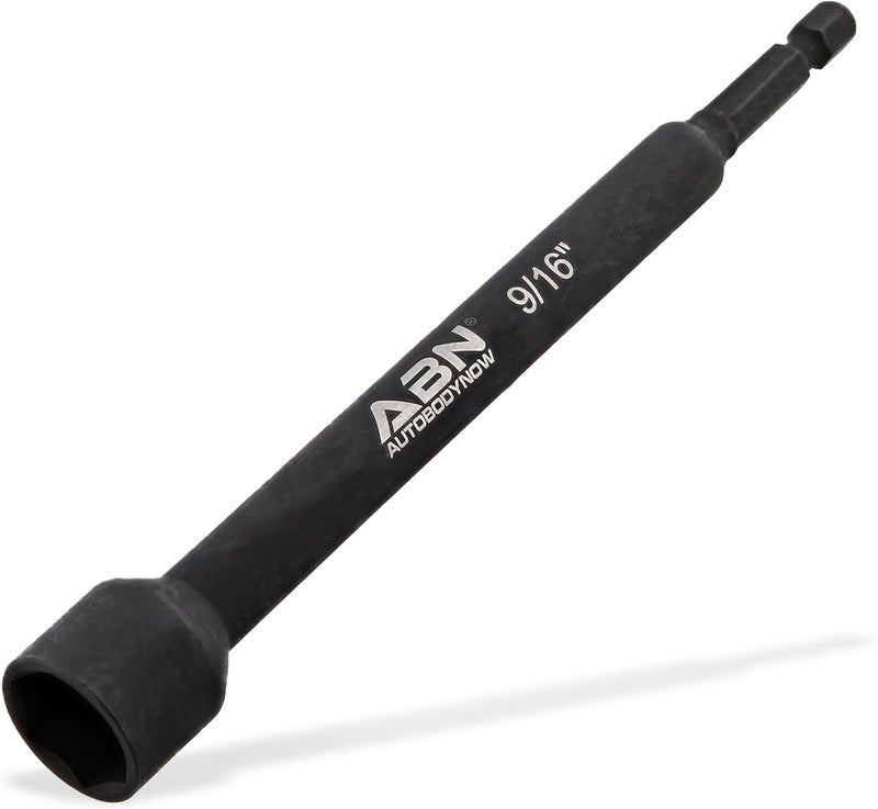 ABN 9/16 IN Impact Nut Driver Tool - SAE 6 IN Long Shank Nut Driver Bits Magnetic Tip Sockets, 1/4 IN Hex Shank - Image 1