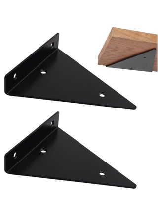 Invisible Shelf Brackets 140x130mm - 2pcs Hidden Wall Mounted Triangle Floating Shelf Brackets for Home Office Decor and Organization - Black - pzsku/Z05D589E2D513DEFF7810Z/45/_/1727955930/6261c0a6-da08-4196-83e4-79aeee474f46