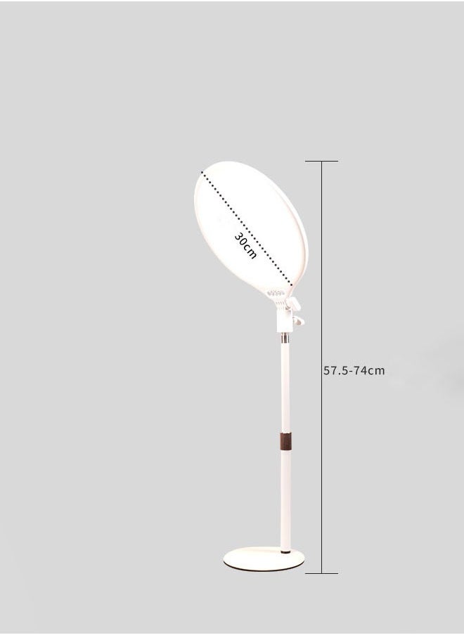 Hanayo Photography Light Desk Light Ring Light for Video Recording Adjustable Desktop Light LED Full Screen Video Light for Makeup Live Streaming Zoom Meeting Computer Video Conference(White)  - Image 2