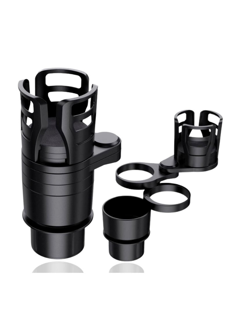 4-in-1 Car Cup Holder Expander, Adjustable Base Organizer with 360-Degree Rotation, Multifunctional Cup Mount Stand Extender for All Vehicle Types. - Image 1