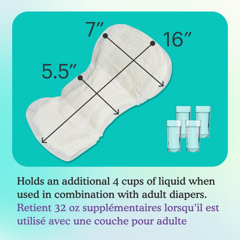 Because Overnight Booster Pads Fit All Adult Diapers, Helps Keep Your Adult Diaper Active All Night, Adds 4 Cups to Incontinence Underwear, Extra Absorbency, 45 Count - Image 5