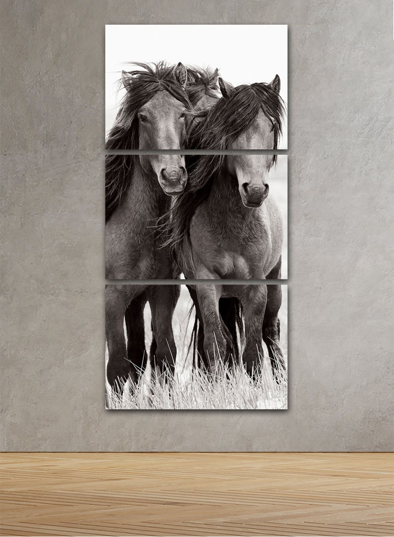 Marktna Decorative Wall Art Painting With a Horse Design 3 Pieces Size 120x60cm - Image 1