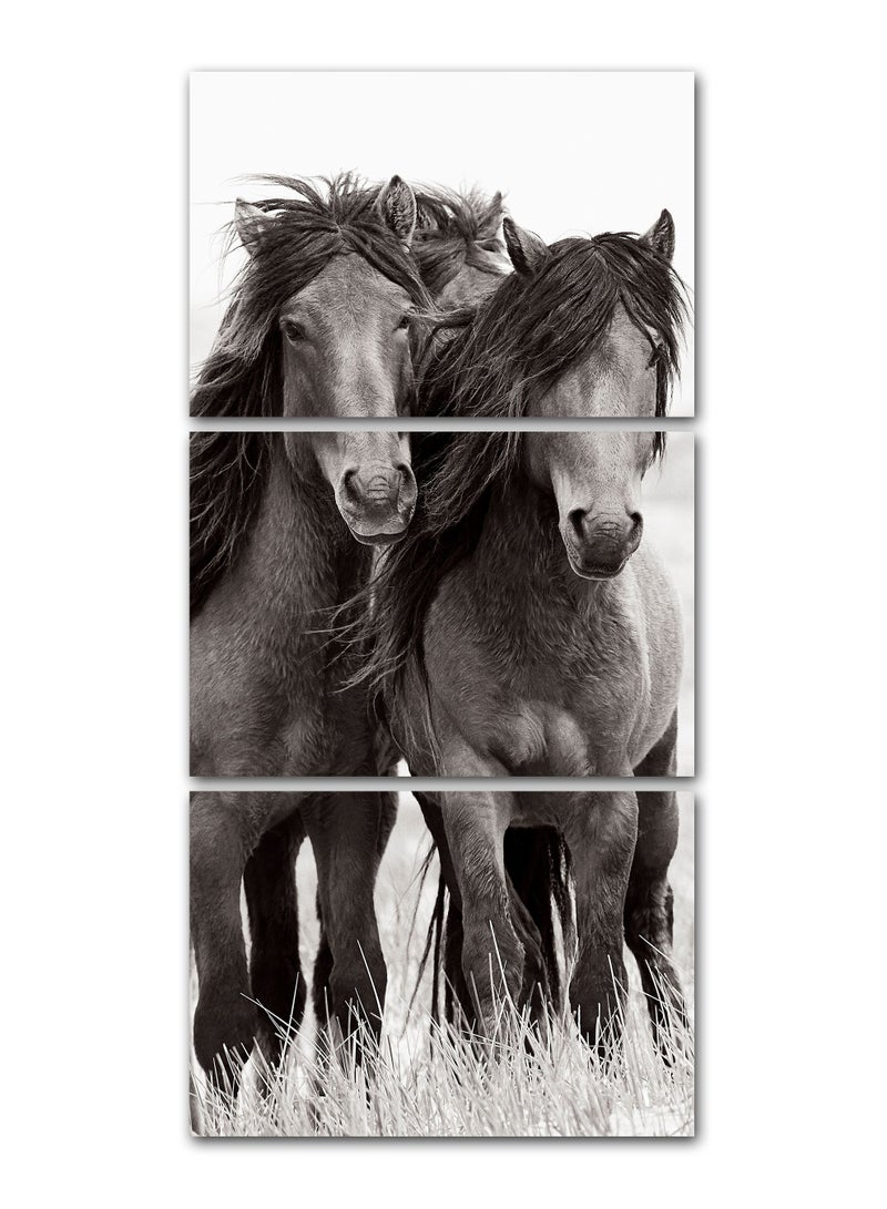 Marktna Decorative Wall Art Painting With a Horse Design 3 Pieces Size 120x60cm - Image 2