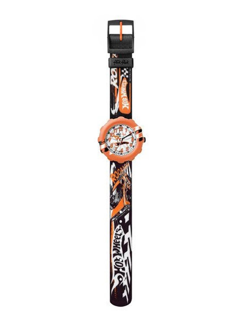 Swatch Kids Unisex Hot Wheels Quartz Movement Water Resistant Wrist Watch - 32 Mm - Image 2