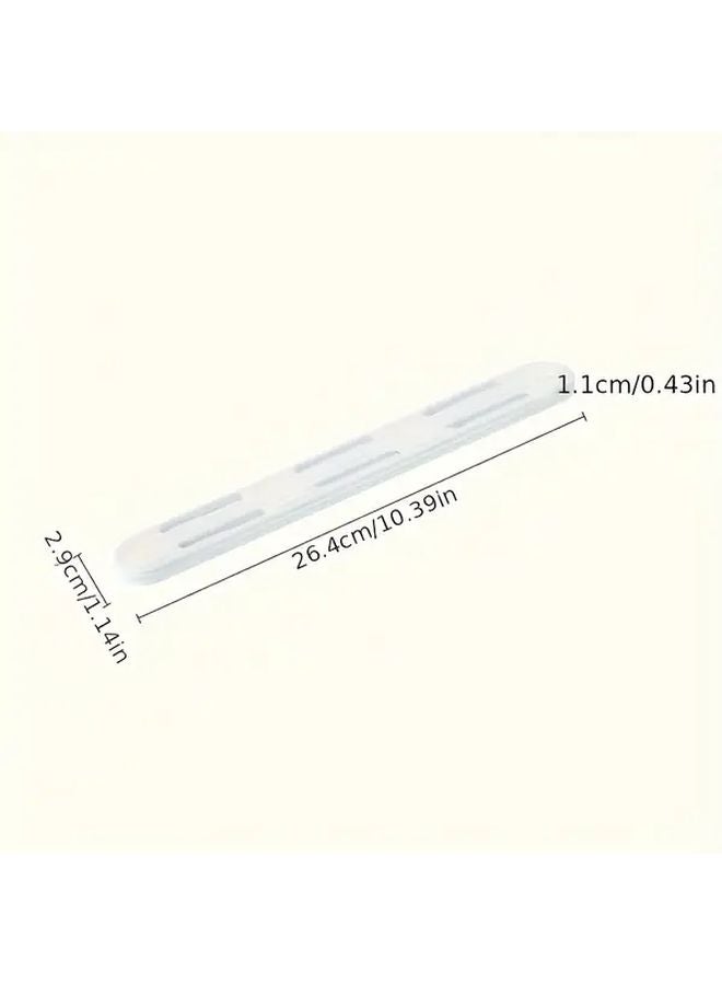 2Pcs White Plastic Drawer Slides No Punch Side Mute Track Cabinet Storage Organizer - Image 4