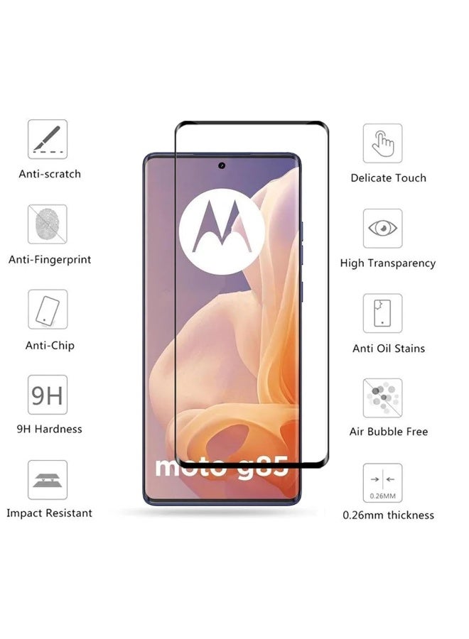 DUSALA 2 packs for Motorola G85 5g screen protector, HD hardness scratch-proof bubble-free and easy to install tempered glass screen protector - Image 2