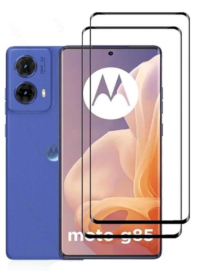 DUSALA 2 packs for Motorola G85 5g screen protector, HD hardness scratch-proof bubble-free and easy to install tempered glass screen protector - Image 1