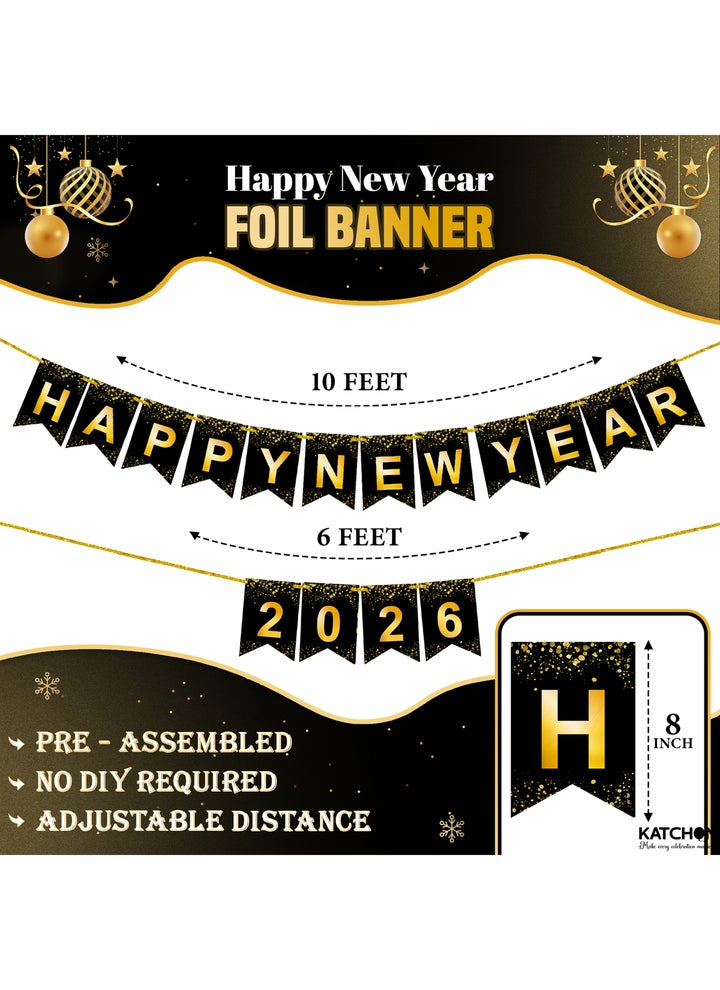 Buy KATCHON KatchOn Happy New Year Banner - Large 10 Feet Online | 15 ...