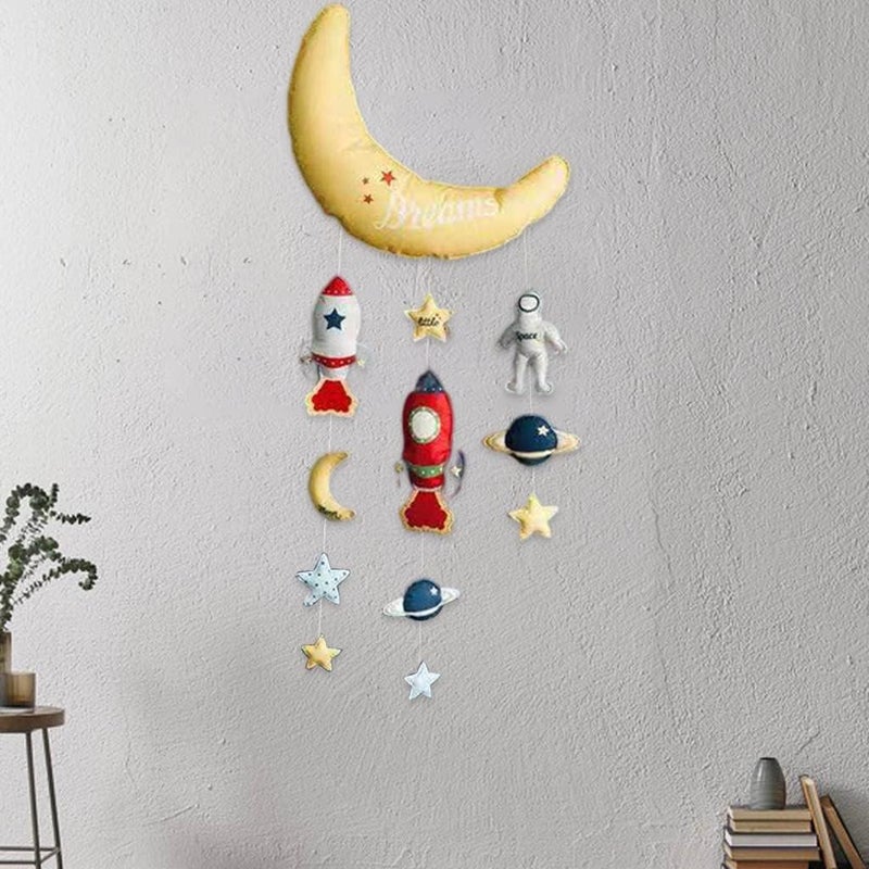 klarako Baby Crib Mobile Nursery Cot Mobile Handmade Ceiling Mobile Wall Hanging Decoration Outer Space - Image 3