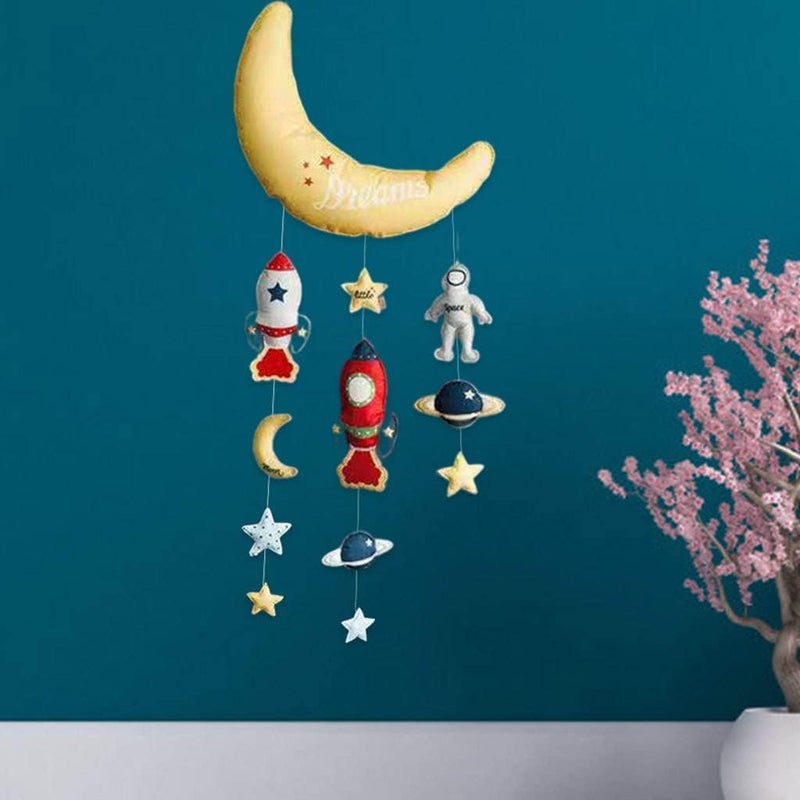 klarako Baby Crib Mobile Nursery Cot Mobile Handmade Ceiling Mobile Wall Hanging Decoration Outer Space - Image 5