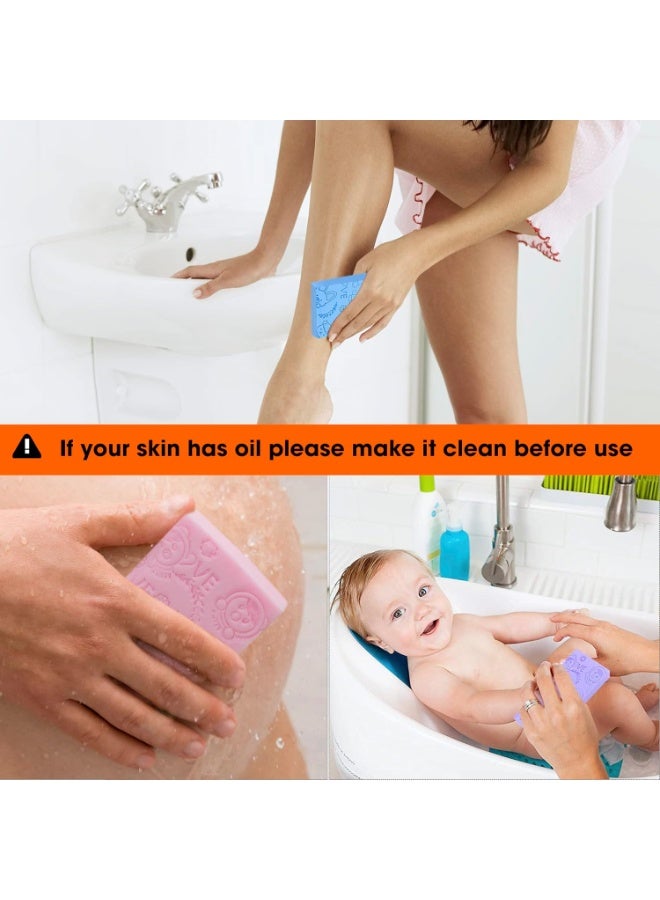 3pcs Ultra Soft Exfoliating Sponge，Magic Sponge for Skin, Skin Exfoliator for Body Dead Skin，Bath Sponge for Kids and Adult Shower,Dead PVA Skin Sponge Remover for Bathroom Body Cleansing Supplies - Image 5