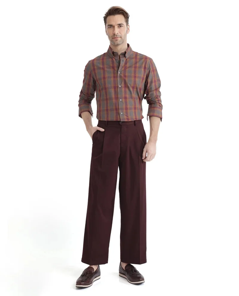 Rare Rabbit Men's Regular Fit Checkered Shirt