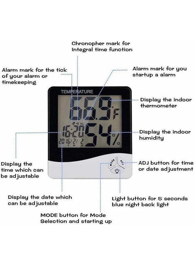 ASTOUND KGF-V Big LCD Temperature Humidity Time Display Meter - Image 2