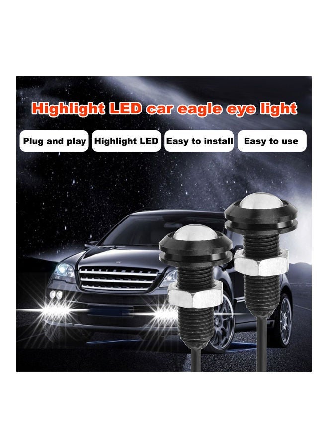 MUNTAQI 23mm Eagle Eye LED Bulb DRL Light Ultra Thin Waterproof Black Aluminum - Image 4