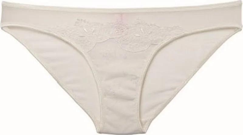 Magic Form 292 Embroidered Lace Wide Edge Regular Panties - Ecru