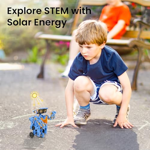 Sillbird Solar Building Robot Kit STEM Gift for Boys Aged 8-13, DIY Science Educational Toys for Kids Teens Birthday, 12-in-1 Solar or Battery Powered Robotic Set with 197 Pieces - Image 3