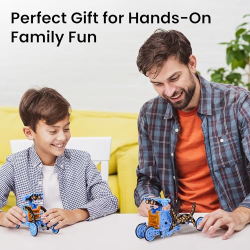 Sillbird Solar Building Robot Kit STEM Gift for Boys Aged 8-13, DIY Science Educational Toys for Kids Teens Birthday, 12-in-1 Solar or Battery Powered Robotic Set with 197 Pieces - Image 2