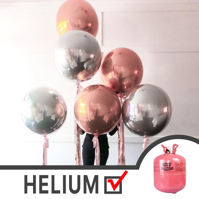 PartyWoo Silver Foil Balloons 20 pcs Different Sizes Pack of 22 15 10 Inch Large Round Silver 4D Mylar Balloons and Ribbon for Birthday Wedding New Year Baby Shower Graduation Party Decorations - Image 3