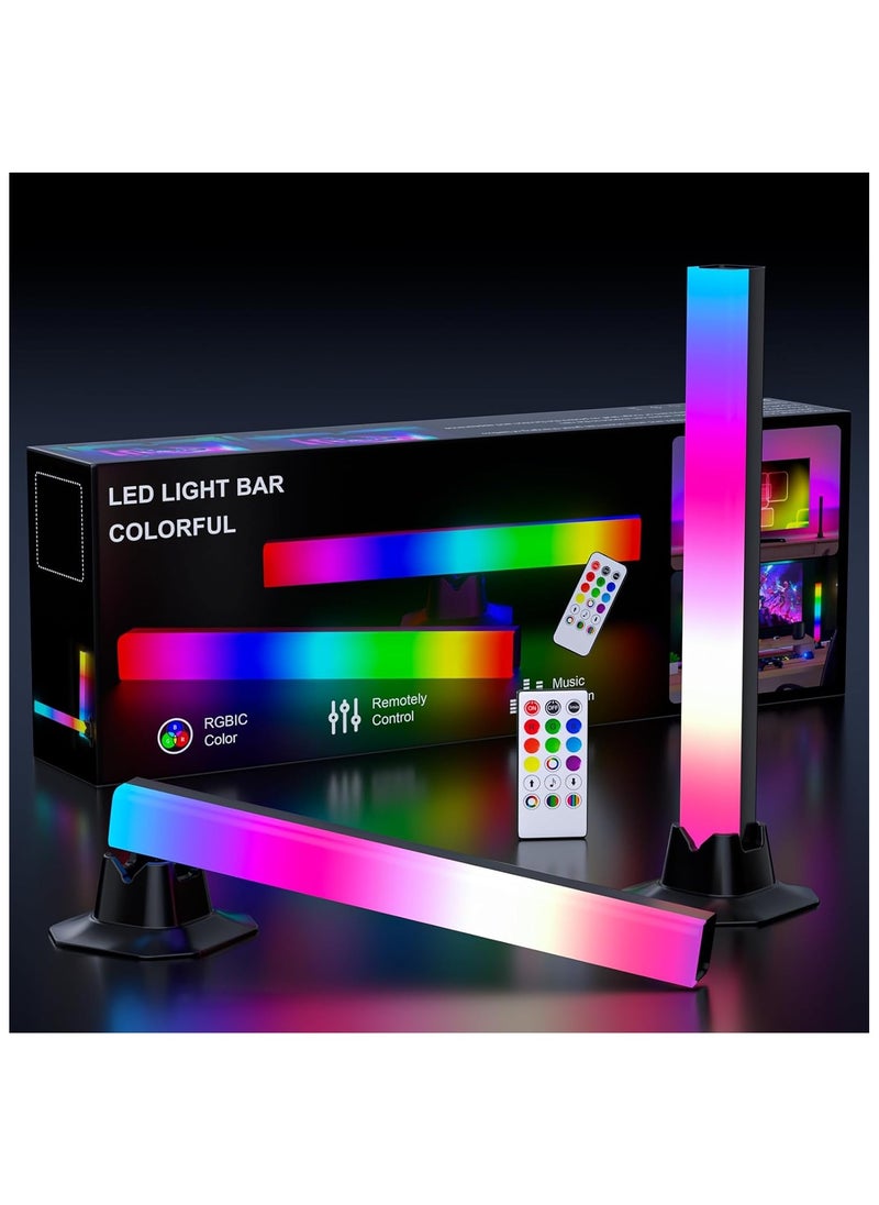 LED Light Bar RGB Lamp, Smart Lighting Tower Starter Kit with Remote for PC, TV, Gaming Room, and Computer - Customizable Smart Lighting for Ambiance and Gaming Setup