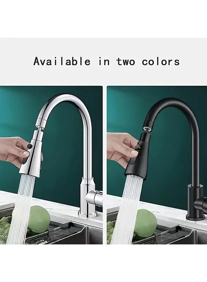 Silvery Kitchen Faucet Extender 720 Degree Rotation Three Speed Splash Proof Water Booster Nozzle - Image 2