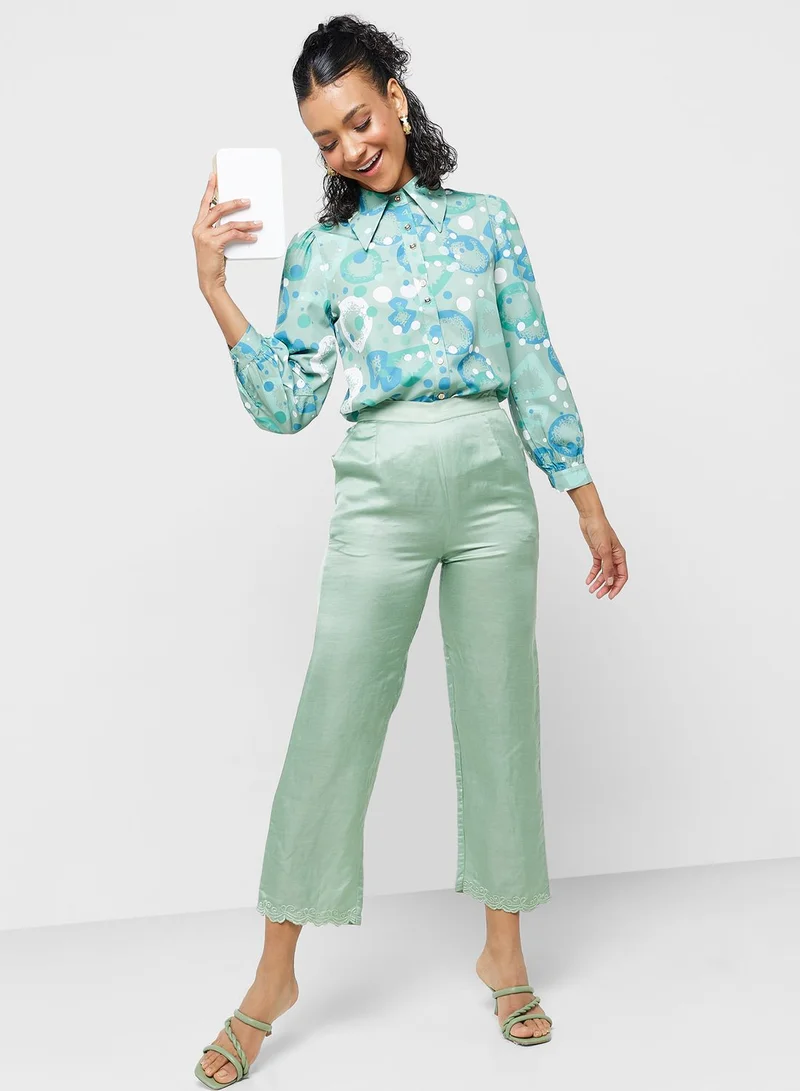 ايلا Printed Button Down Shirt