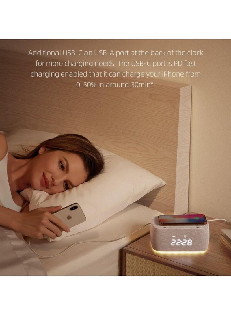 EZVALO EzChrono Air 6-in-1 Alarm Clock with Wireless Charger & Night Light - Image 2