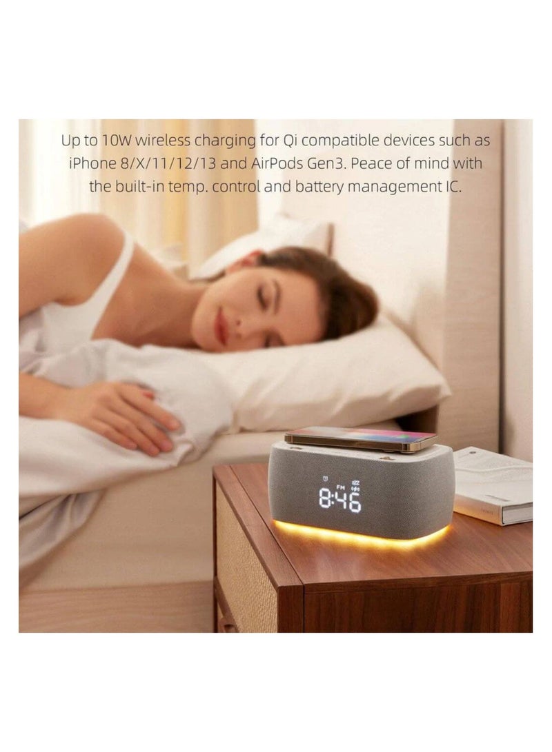 EZVALO EzChrono Air 6-in-1 Alarm Clock with Wireless Charger & Night Light - Image 3