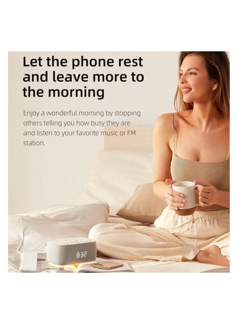 EZVALO EzChrono Air 6-in-1 Alarm Clock with Wireless Charger & Night Light - Image 5