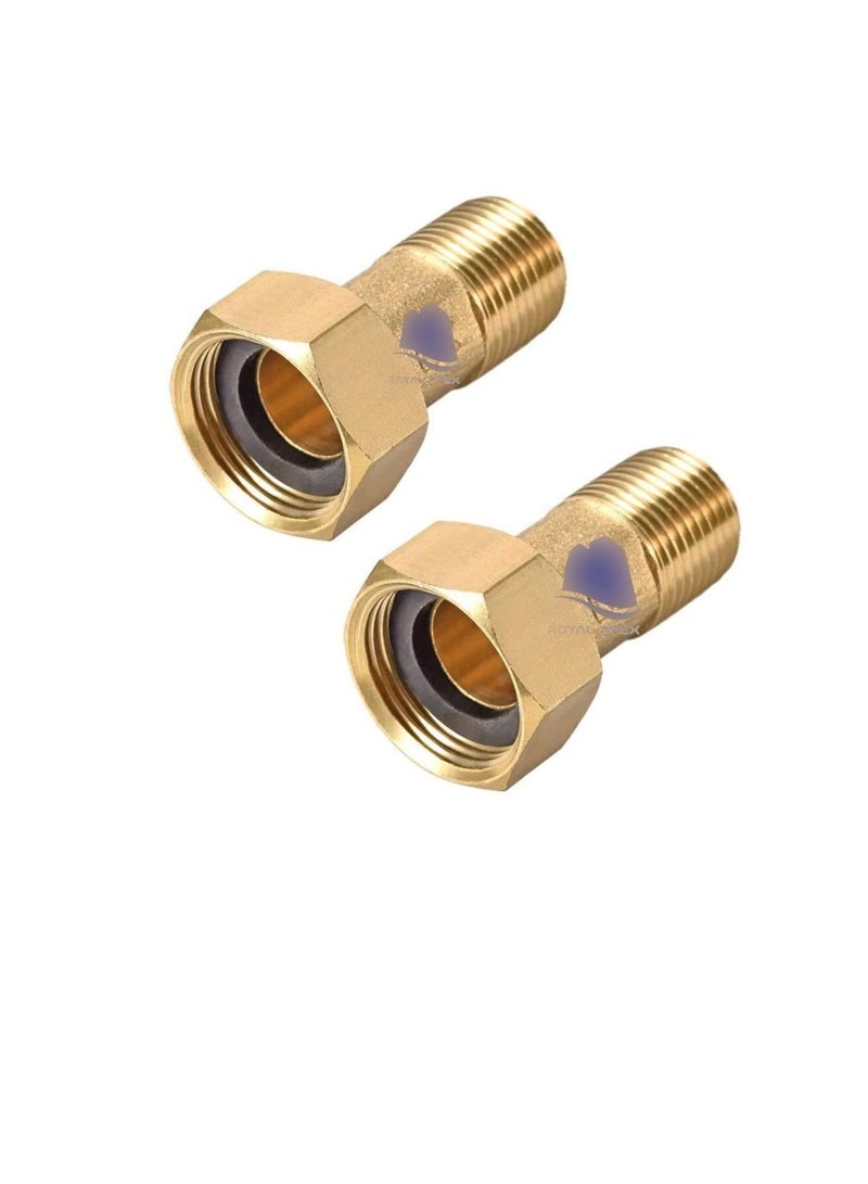تركيب مواسير نحاسية ، حلمة سداسية ، G1 / 2 ذكر x G3 / 4 أنثى موصل ملولب عداد المياه اقتران 45 سم 2 قطعة - Image 3