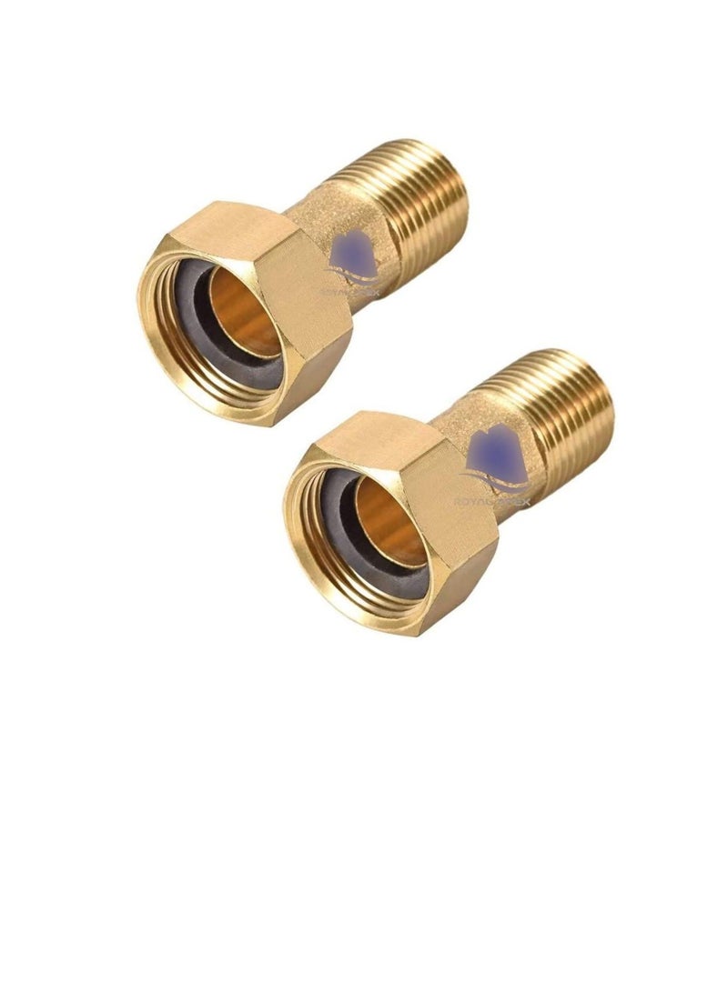 تركيب مواسير نحاسية ، حلمة سداسية ، G1 / 2 ذكر x G3 / 4 أنثى موصل ملولب عداد المياه اقتران 45 سم 2 قطعة - Image 1