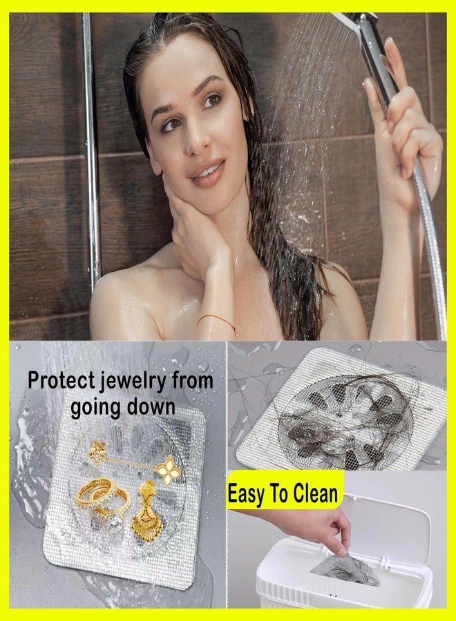 Dcozi Stainless Stee Sink Jali, Disposable Waterproof Hair Catcher, Shower Drain Mesh Stickers, Bathroom, Bathtub Drain Kitchen Shower Drain Floor, Sink Drain Strainer (4" x 4 ") (Pack of 20) - Image 2