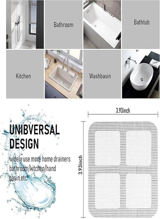 Dcozi Stainless Stee Sink Jali, Disposable Waterproof Hair Catcher, Shower Drain Mesh Stickers, Bathroom, Bathtub Drain Kitchen Shower Drain Floor, Sink Drain Strainer (4" x 4 ") (Pack of 20) - Image 3