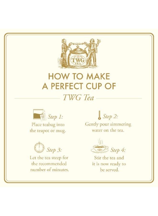TWG Tea White Night Jasmine Tea | White Tea | 15 Hand Sewn Cotton Teabags | Gift Set - Image 4
