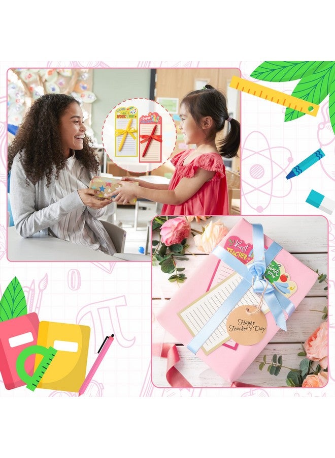 ANGOLIO 8 Sets Back to School Funny Teacher Notepads with Pen Teacher Appreciation Gifts Colored Shopping List To-Do Notes for School Office Christmas Teacher's Day Birthday Present - Image 5