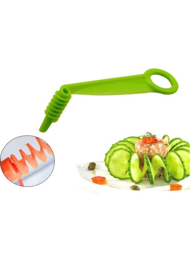 yongsheng 2pcs Spiral Vegetable and Fruit Knife Potato Carrot Cucumber Spiral Cutter Kitchen Knife Accessories, Green  - Image 4