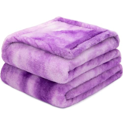 MUGD Fleece Blanket Purple Throw Blanket - 300GSM Throw Blanket for Couch, Sofa, Bed, Soft Lightweight Plush Cozy Microfiber Blankets & Throws - Image 1