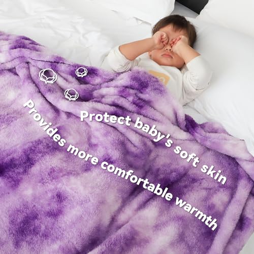 MUGD Fleece Blanket Purple Throw Blanket - 300GSM Throw Blanket for Couch, Sofa, Bed, Soft Lightweight Plush Cozy Microfiber Blankets & Throws - Image 4