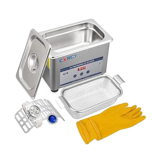CXRCY 0.8L Ultrasonic Jewelry Cleaner Professional Cleaner Machine for Jewelry Eyeglasses Dental Instruments Rings Diamond Parts Circuit Board Watch - Image 1