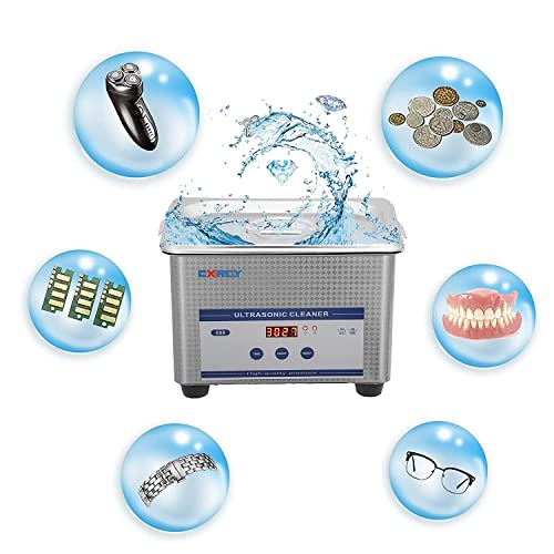 CXRCY 0.8L Ultrasonic Jewelry Cleaner Professional Cleaner Machine for Jewelry Eyeglasses Dental Instruments Rings Diamond Parts Circuit Board Watch - Image 3