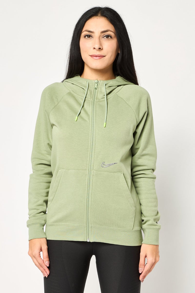 Nike Women Sportswear Fit Long Sleeve Training Hoodie, Sage - Image 1